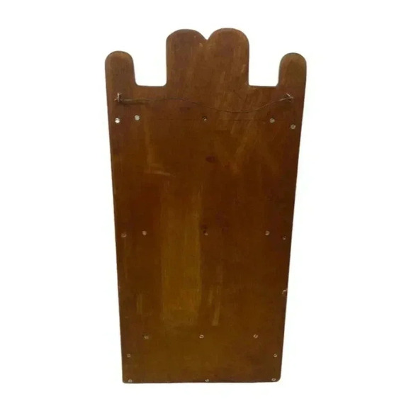 Wooden Wall Hanging Collectors Spoon Rack Holder 8 Slots with Bottom Shelf - Picture 7 of 7